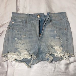 Light Washed American Eagle Jean Shorts